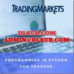 Course platform and Logo screenshot showing TradingMarkets – Programming in Python For Traders online training program